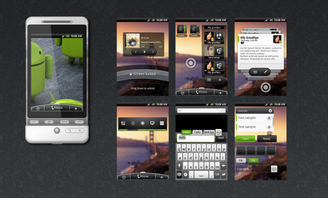 手機界面按鈕鍵盤設計